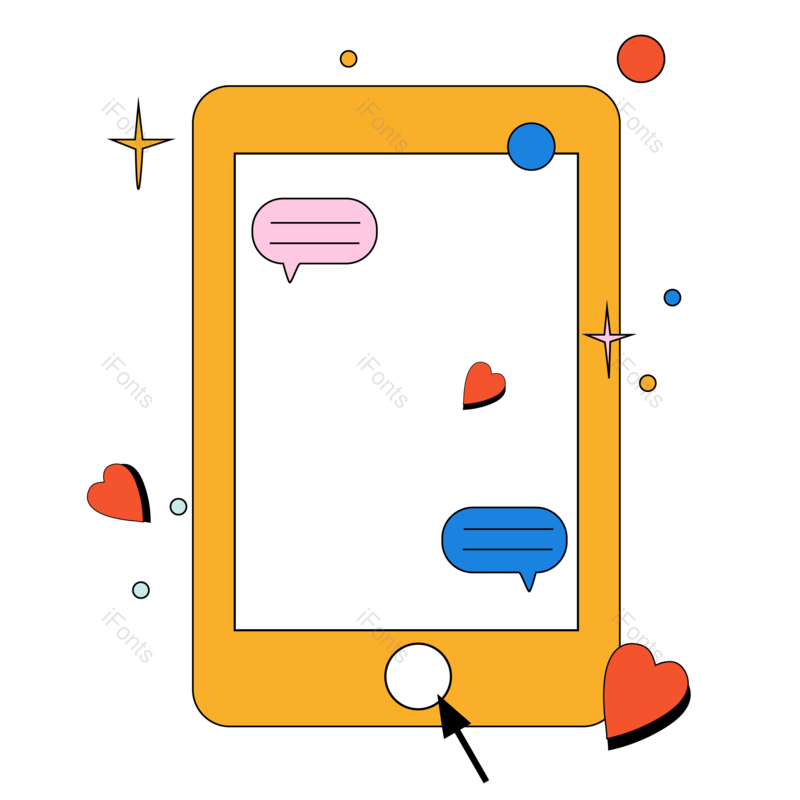 边框图片,爱心元素,手机PNG,免抠素材